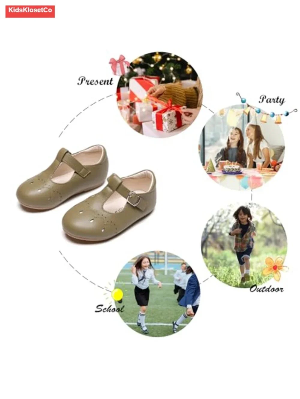 Toddler Girls Mary Jane Flat Oxfords Dress Shoes